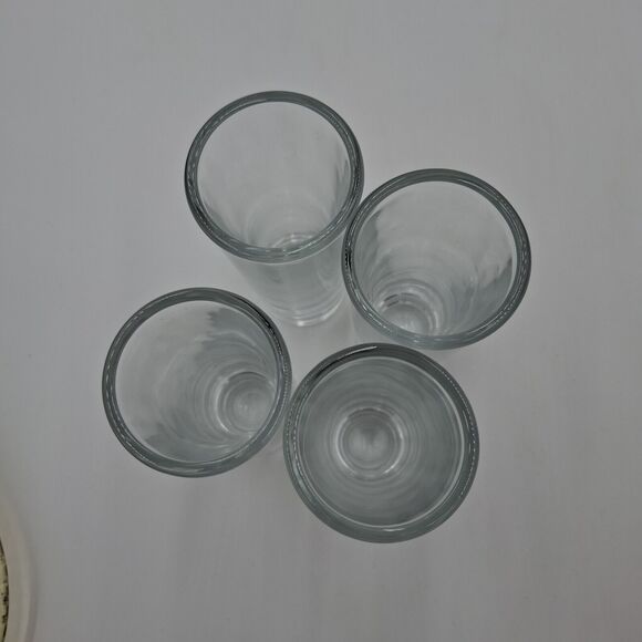 Vintage Crisa Liquor Shooter Double Shot Glass Heavy Bottom 2 oz.  Set of 4 - Picture 4 of 5